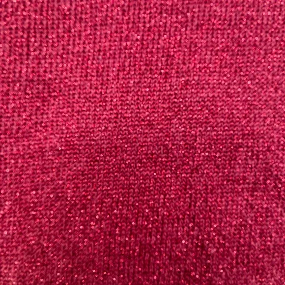 Vintage Herman Geist Cardigan Sweater Set 2 Pc. Mock Neck Metallic Cranberry M - Picture 9 of 10
